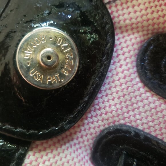 Dooney and Bourke Chiara Black Patent Leather Tote Pink Lining Large Handbag - Picture 6 of 16